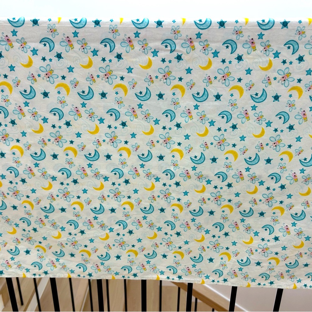 Fabric - Moon, Star and Bumblebee Pattern